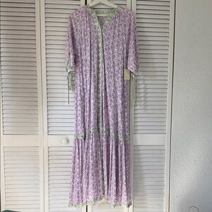 NWT Cactus + Pearl Lavender and Green Maxi Dress